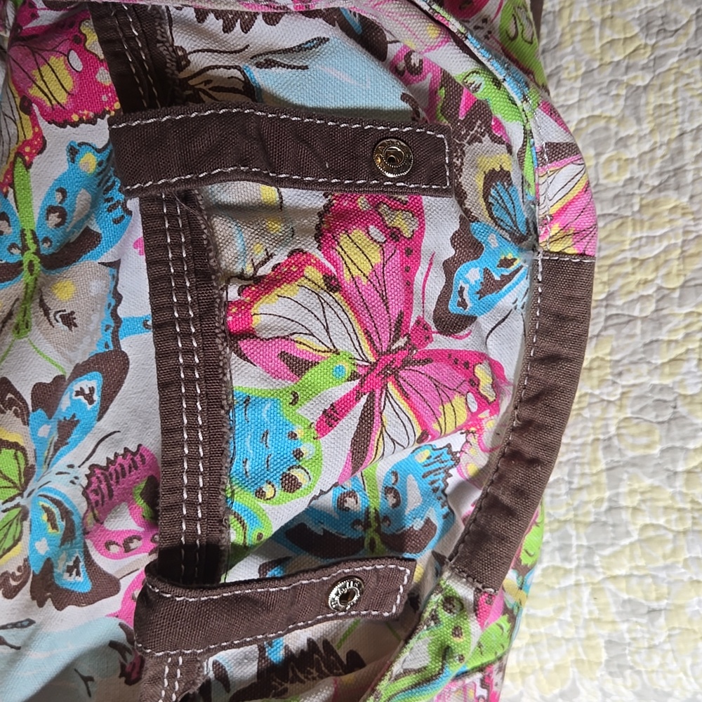 Xl canvas Thirty One Beach tote Floral Patterned Tote Bag - Picture 4 of 6